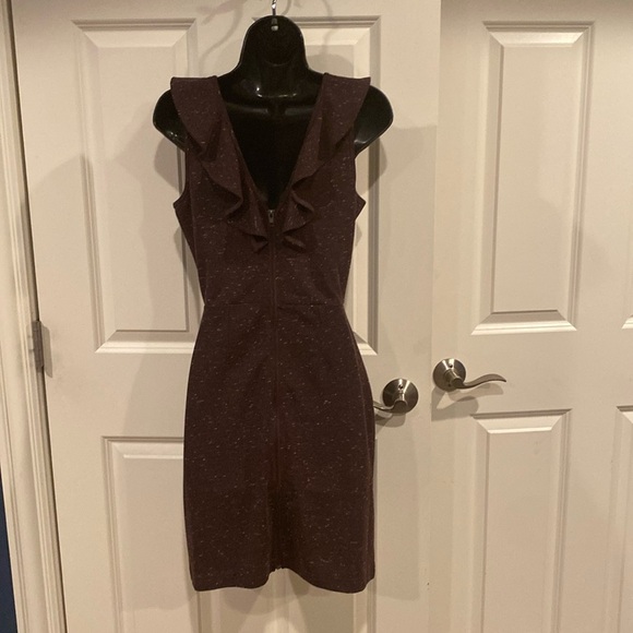 Small purple cupcakes and cashmere sleeveless dress with ruffles and back zip - Picture 2 of 5